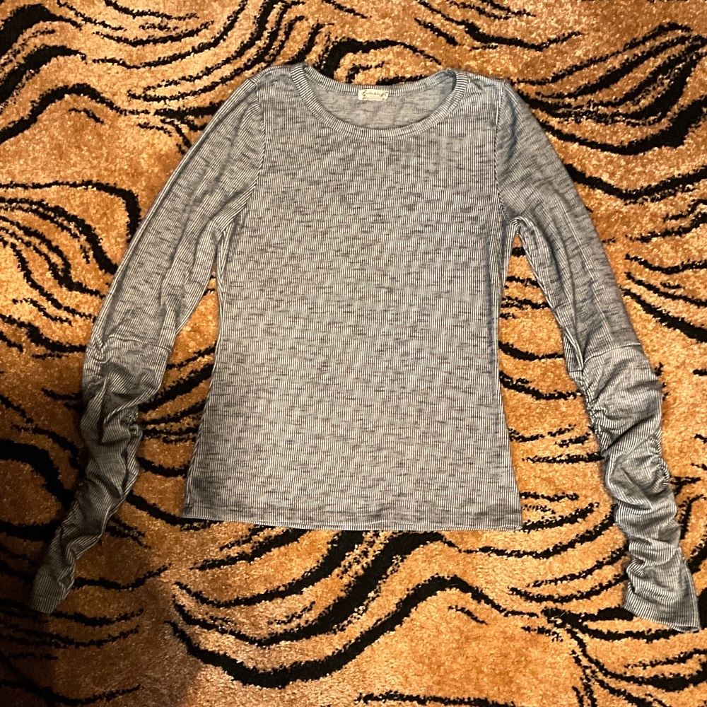 Free People Ruched Sleeve Top - Size S